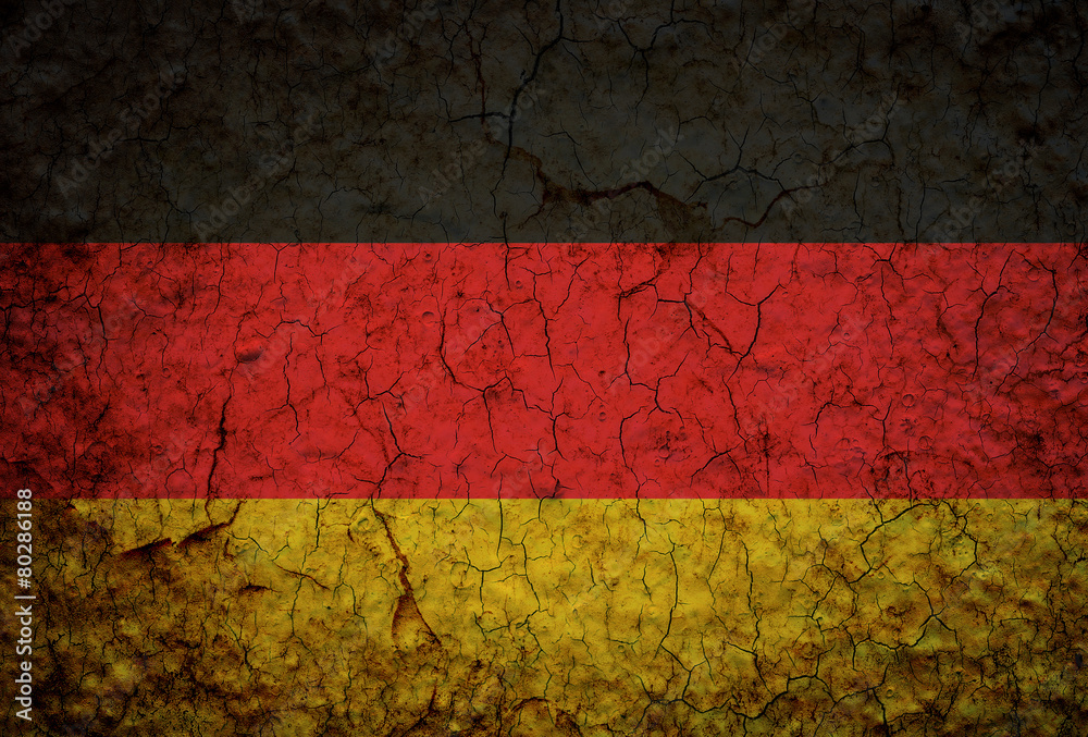 Germany Flag painted on grunge wall