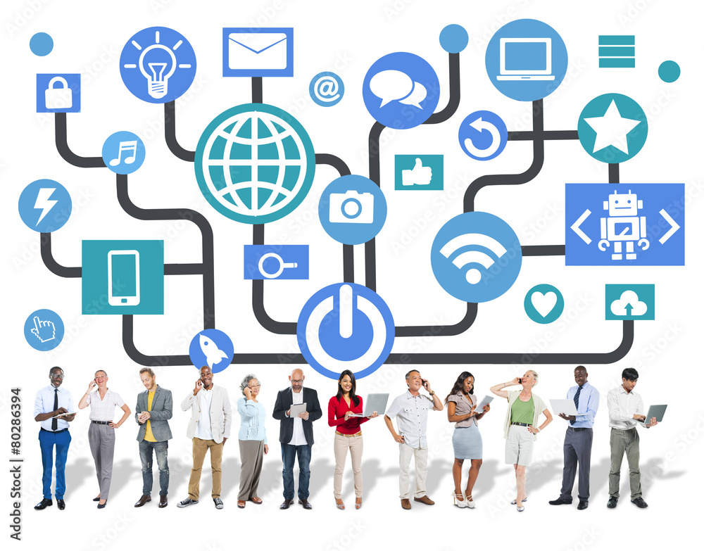 Global Communications Social Networking Digital Device Concept Global Communications Social Networking Digital Device Concept