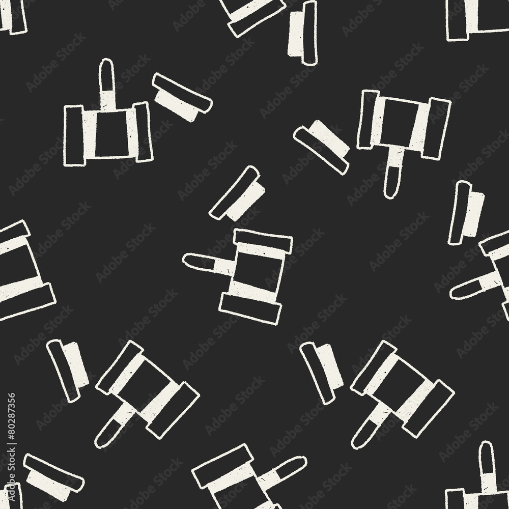 Auction hammer doodle drawing seamless pattern background Auction hammer doodle drawing seamless pattern background