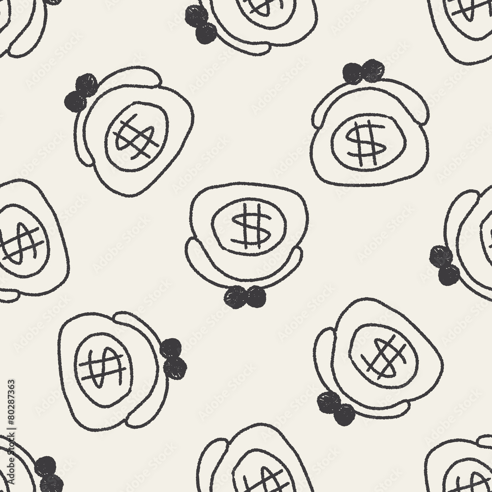purse doodle drawing seamless pattern background purse doodle drawing seamless pattern background