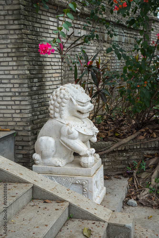 Traditional Chinese stone lion