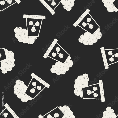 factory doodle drawing seamless pattern background