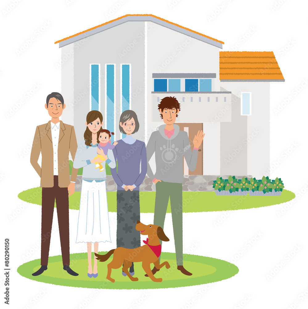家族 イラスト 3世代 家 Stock Vector Adobe Stock 家族 イラスト 3世代 家 Stock Vector Adobe Stock