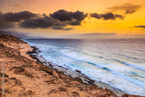 Sunset over Atlantic ocean