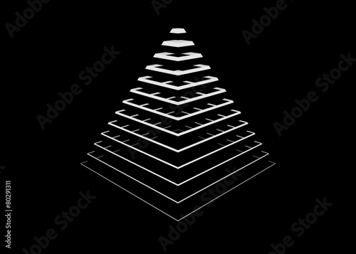 stripes and pyramid