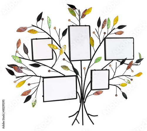 Isolated floral tree with leafs and frames for your photos