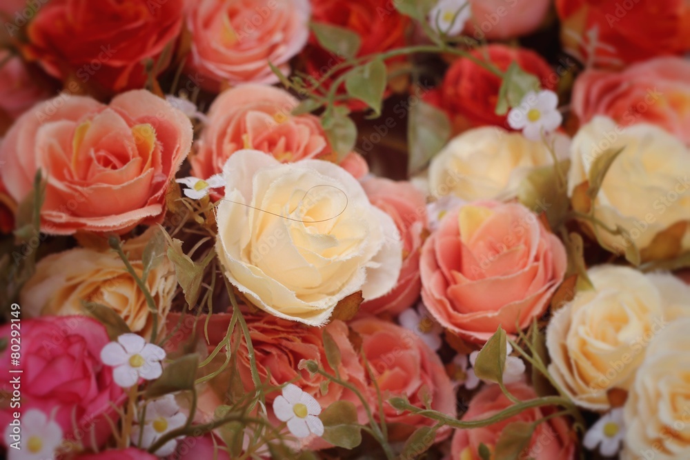 Fototapeta premium beautiful of rose artificial flowers