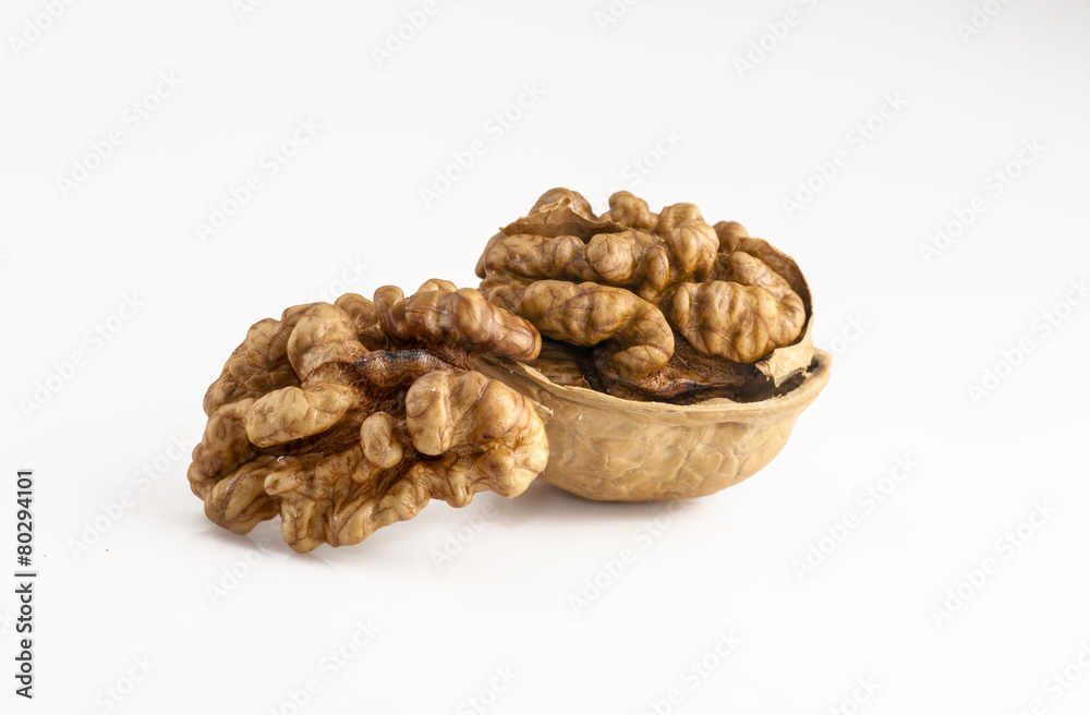 Walnuts isolated on white background Walnuts isolated on white background