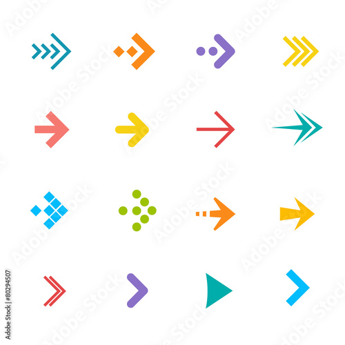 Vector colorful arrows set. Flat Design Free Download Vector colorful arrows set. Flat Design - GFXLoad