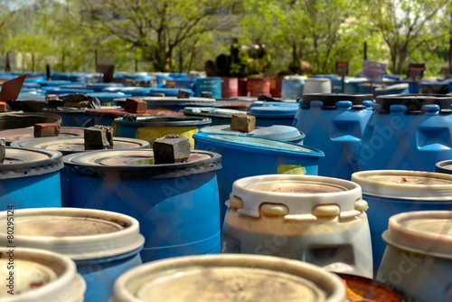 Several barrels of toxic waste © Sved Oliver