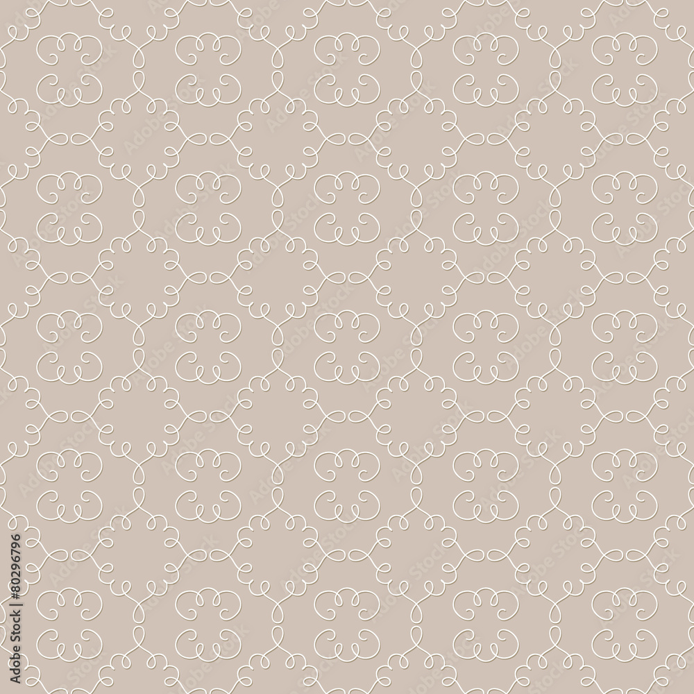 Arabesque vignettes seamless pattern. Turquoise color.