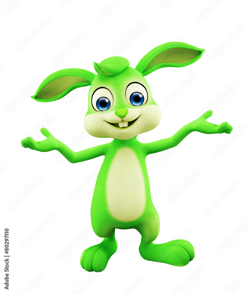 Easter Bunny with presentation pose Easter Bunny with presentation pose