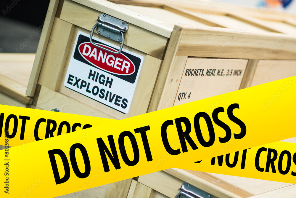 High Explosives Danger Stock Photo | Adobe Stock