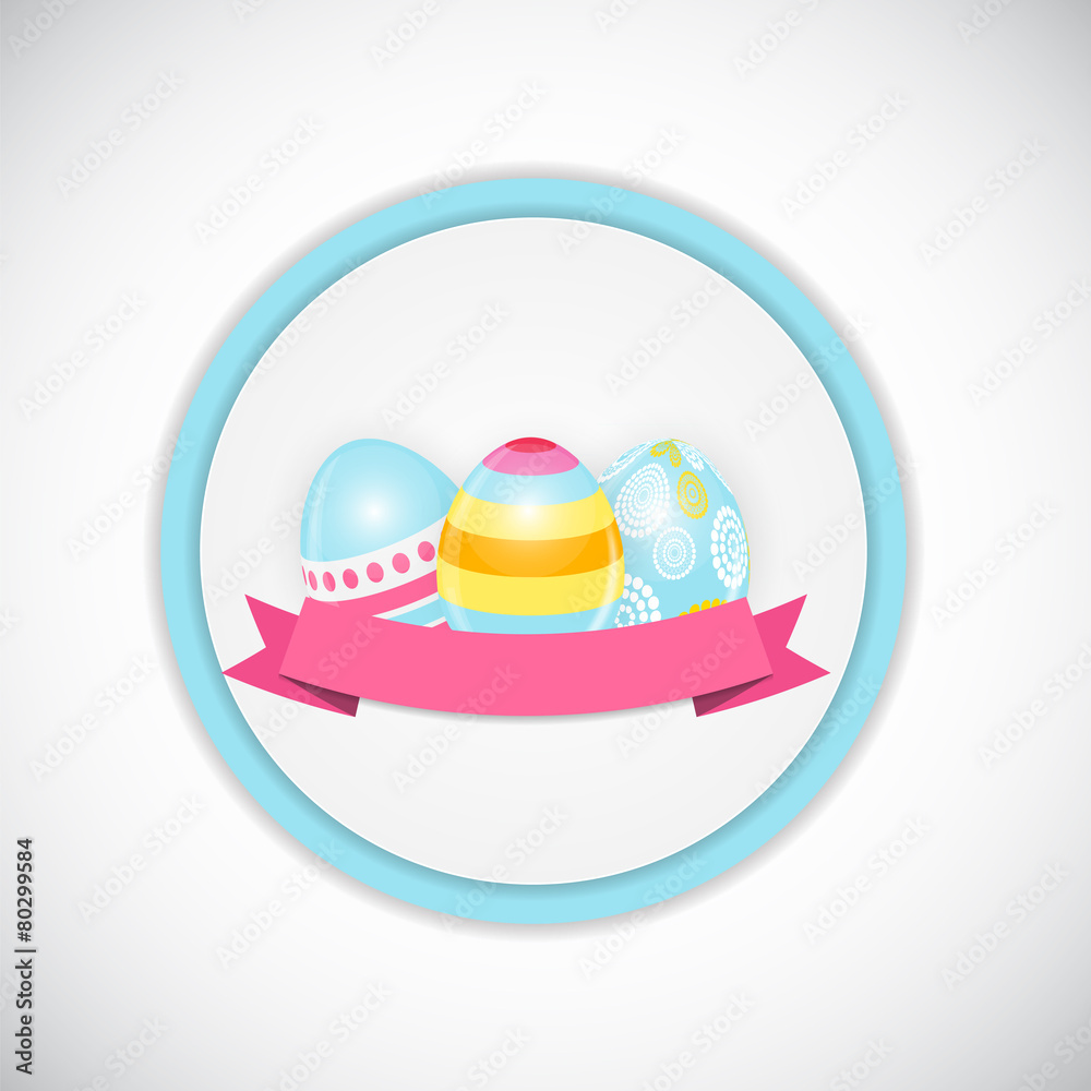 Fototapeta premium Beautiful Easter Egg Background Vector Illustration
