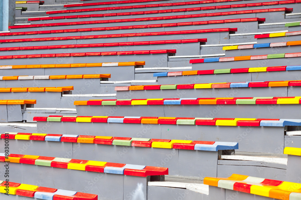 Fototapeta premium Empty Seats of old stadium.