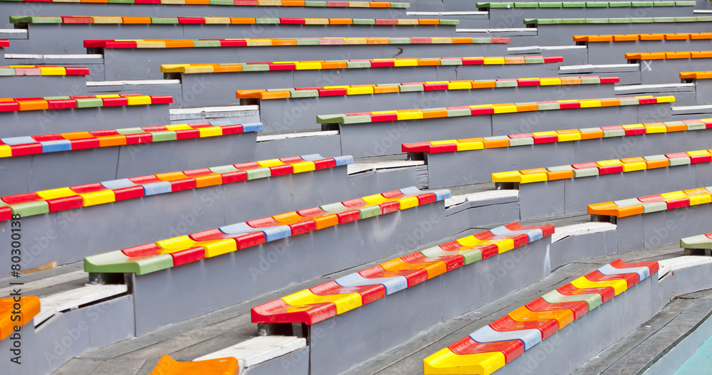 Fototapeta premium Empty Seats of old stadium.