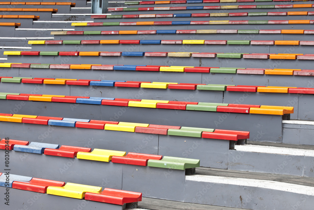 Fototapeta premium Empty Seats of old stadium.
