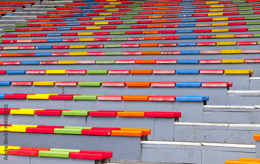 Fototapeta premium Empty Seats of old stadium.