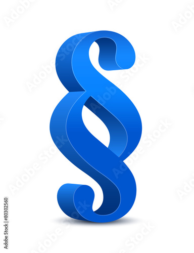Paragraph Symbol 3D blau Stock Vector | Adobe Stock