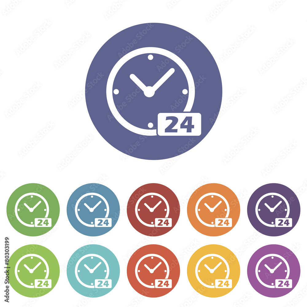 Clock flat icon Clock flat icon