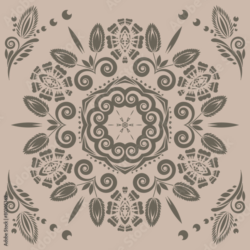 seamless vintage pattern with floral ornament