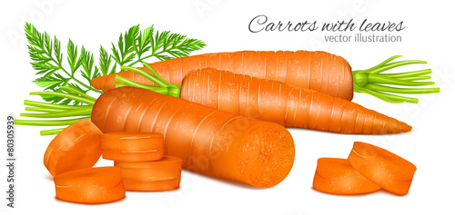 Carrots with leaves