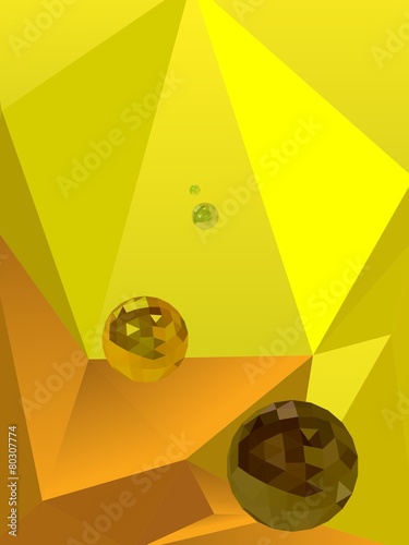 abstract background triangles , glass balls