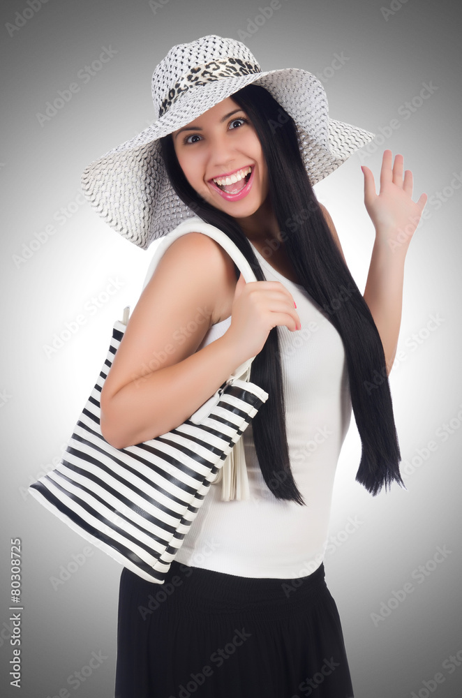 Young woman preparing for vacation Young woman preparing for vacation