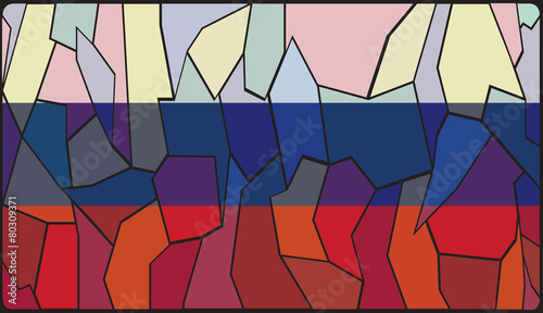 Russia Flag Stained Glass Window