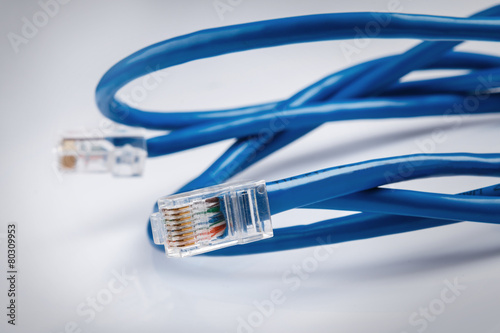 Blue internet cable