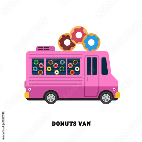 trailer fast food vector illustration isolated