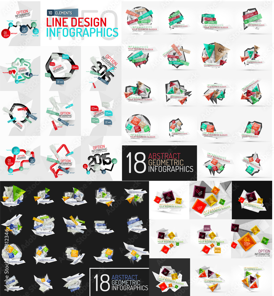 Mega set of infographic templates Mega set of infographic templates