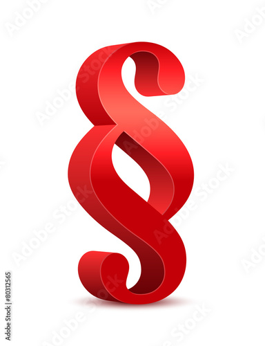 Paragraph Symbol 3D rot