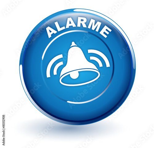 alarme sur bouton bleu