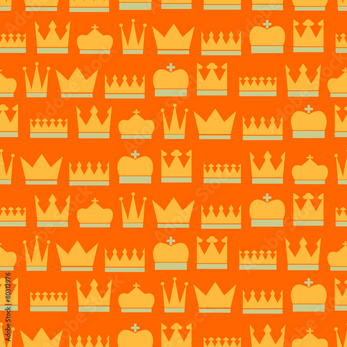 Seamless background with different crowns