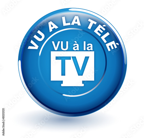 vu à la télévision sur bouton bleu