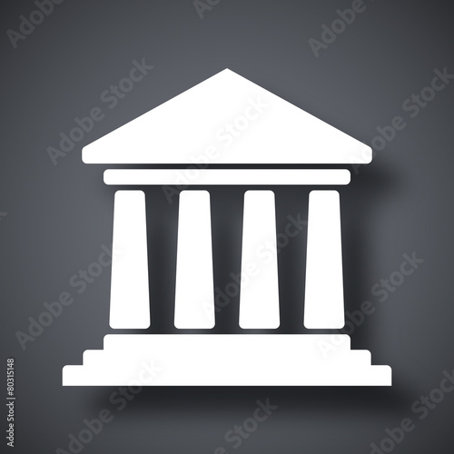 Vector bank building icon
