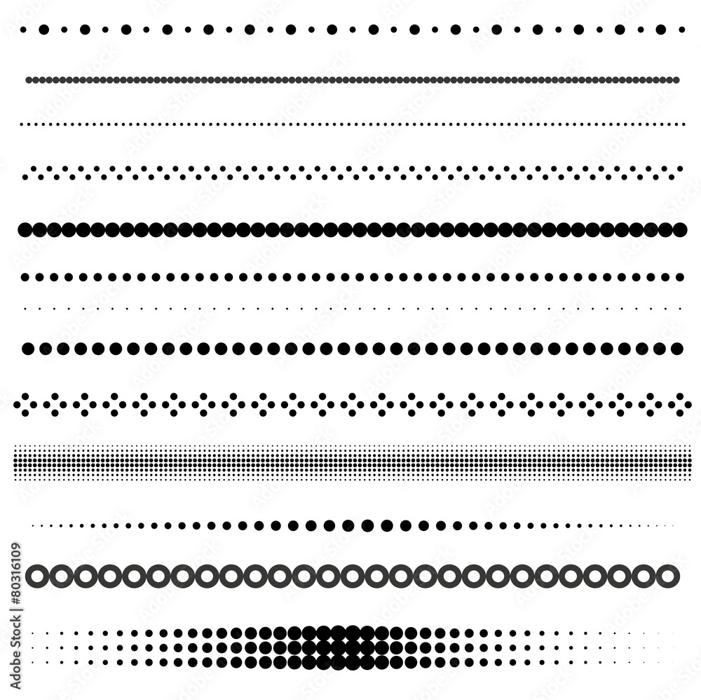 Set of dot and halftone dividers