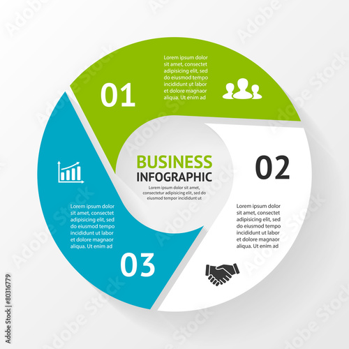 Vector circle infographic. Template for cycle diagram, graph
