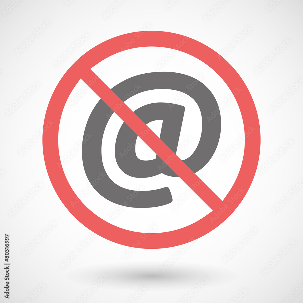 Forbidden signal with an Forbidden signal with an