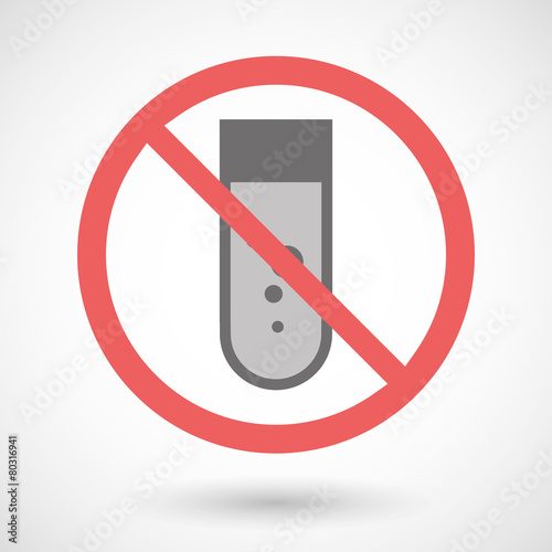 Forbidden signal with a chemical test tube