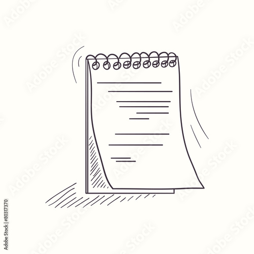 Sketched notebook desktop icon