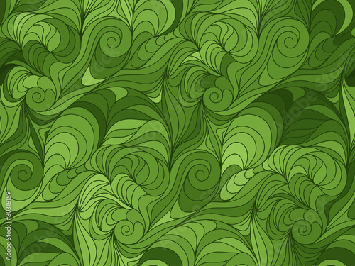 Vector seamless wave background of drawn lines