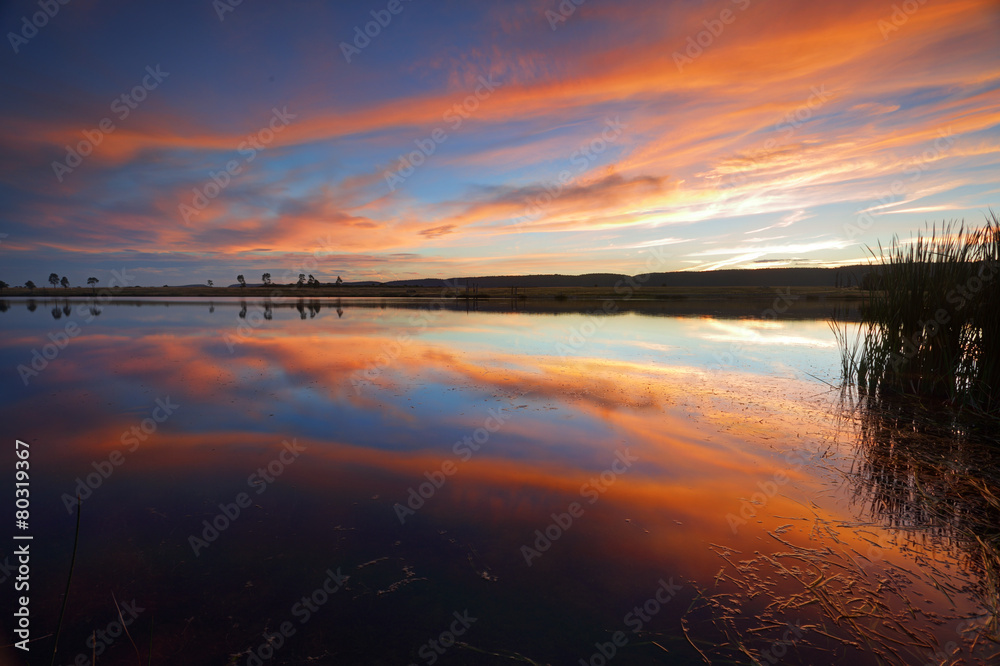 Sunset over Penrith and Blue Mountains Australia Sunset over Penrith and Blue Mountains Australia