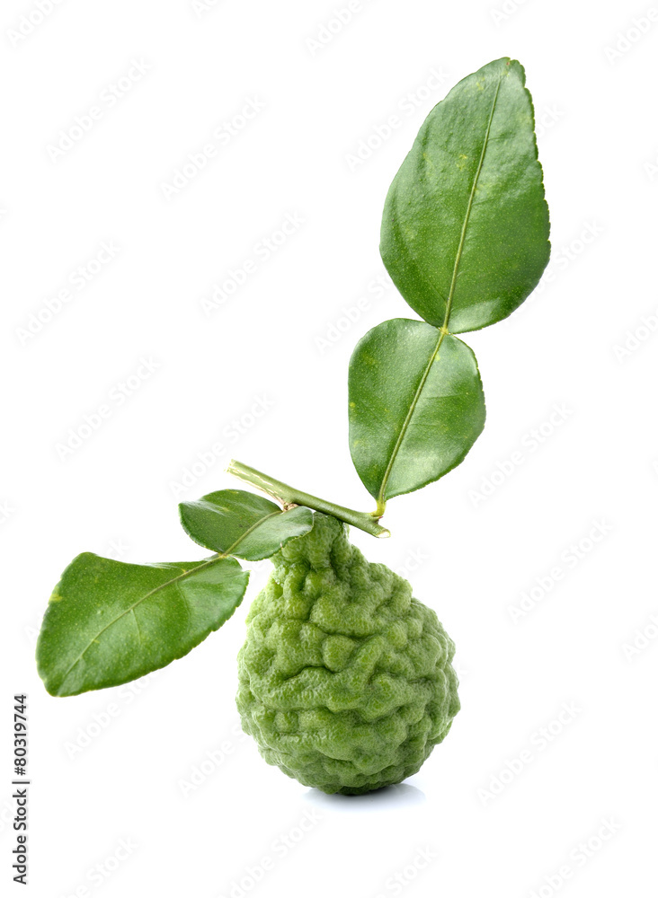 Bergamot isolated white background.