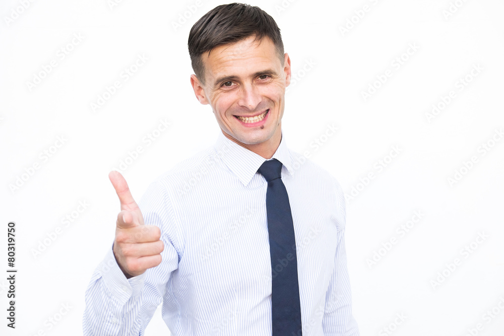 Smiling men isolated on the white background Smiling men isolated on the white background