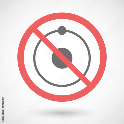 Forbidden signal with an atom