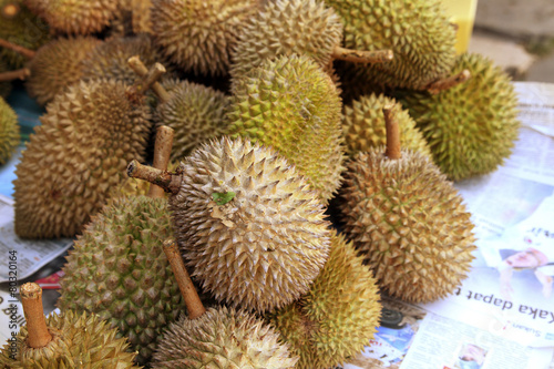Durian fruit in street market