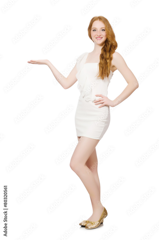Woman isolated on the white background Woman isolated on the white background