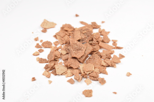  Chocolate cereals isolate on a white background.